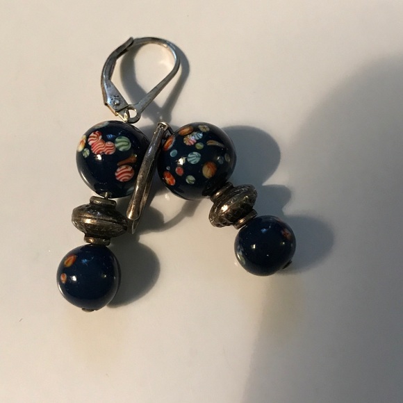 Vintage Chaps silver tone & blue stone  #117 - Picture 3 of 5